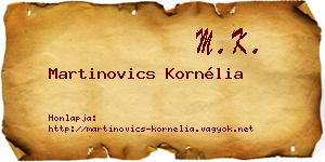 Martinovics Kornélia névjegykártya