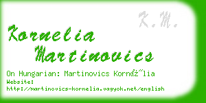 kornelia martinovics business card